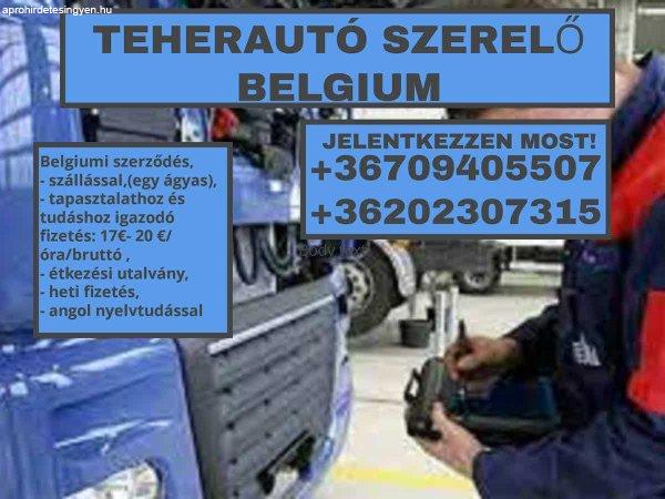 Autószerelő, teherautó szerelő Belgium