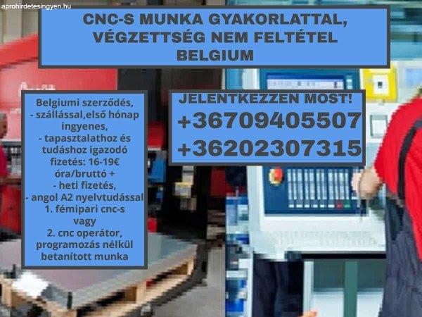 CNC-s munka Belgium