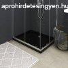 Téglalap alakú fekete abs zuhanytálca 80 x 100 cm