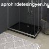 Téglalap alakú fekete abs zuhanytálca 70 x 100 cm
