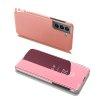 Clear View nyitható telefontok Samsung Galaxy S22 rózsaszín 