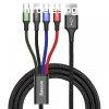 Baseus Fast 4 az 1-ben USB-kábel 2xUSB-C / Lightning / Micro